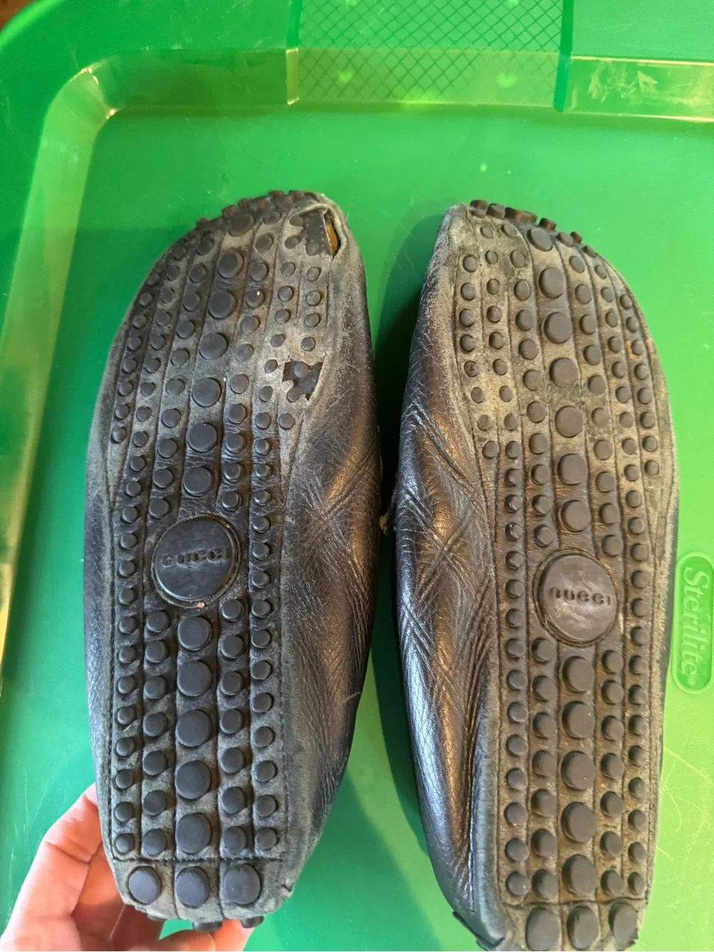 Gucci black leather
